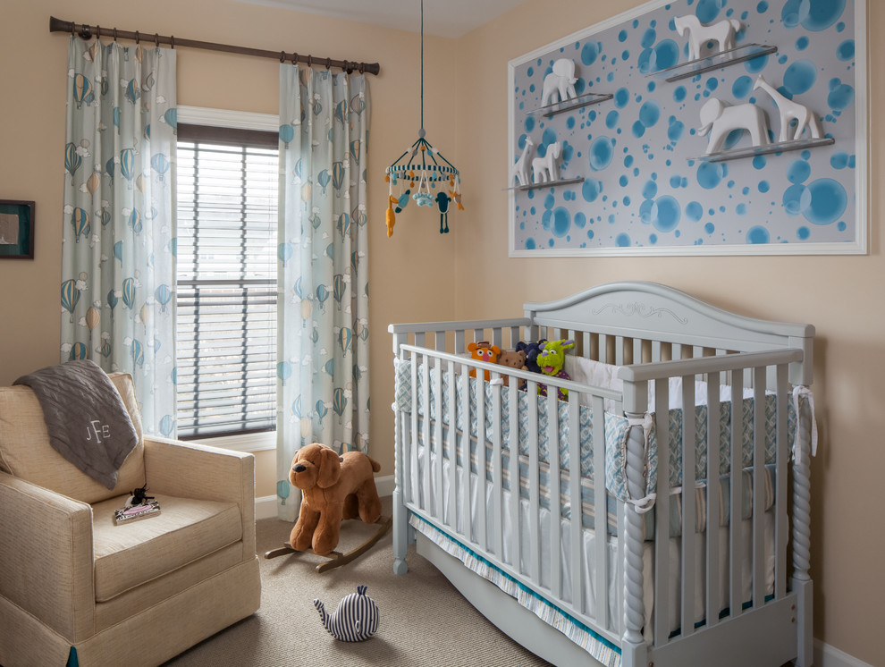 Example of a small transitional nursery design in DC Metro