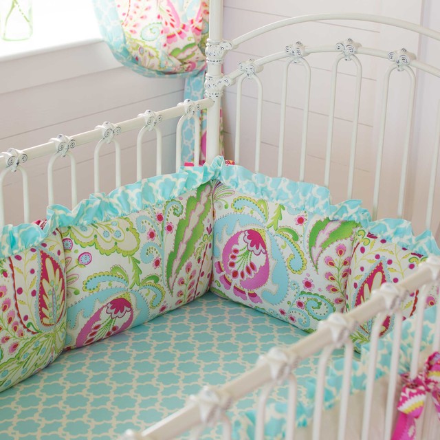Kumari Garden Crib Bumper - Modern - Nursery - Atlanta - by Carousel  Designs | Houzz