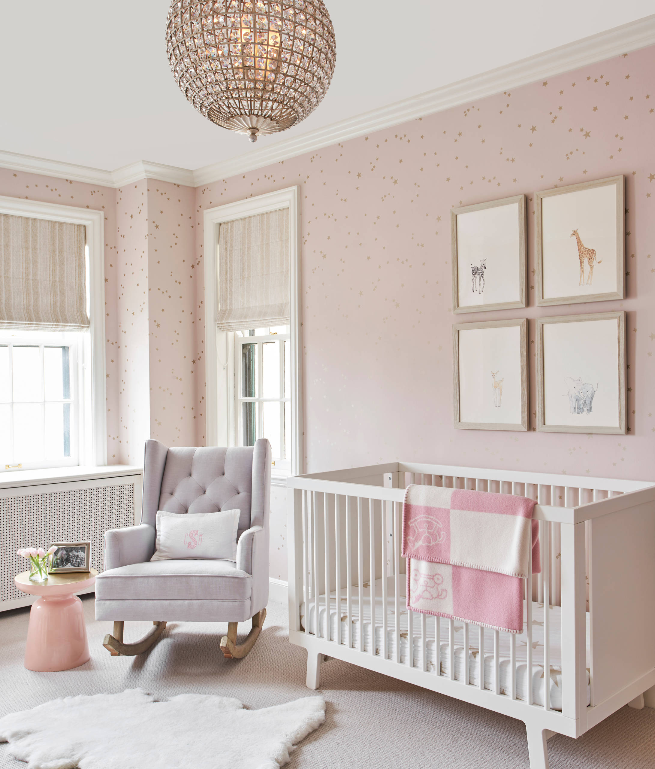 pink and white nursery ideas