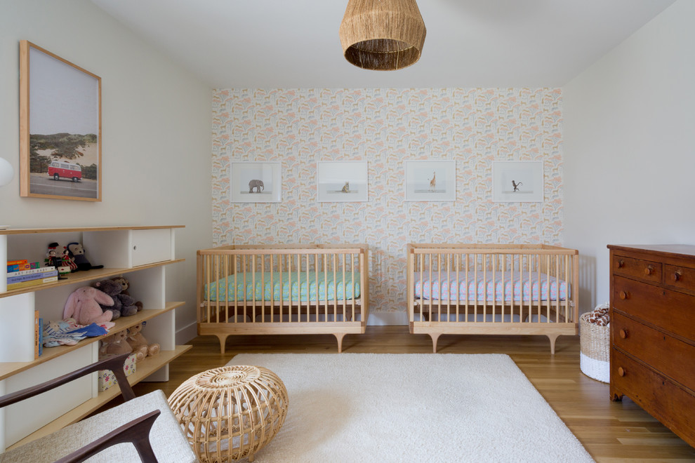 Inspiration for a contemporary nursery remodel in Los Angeles