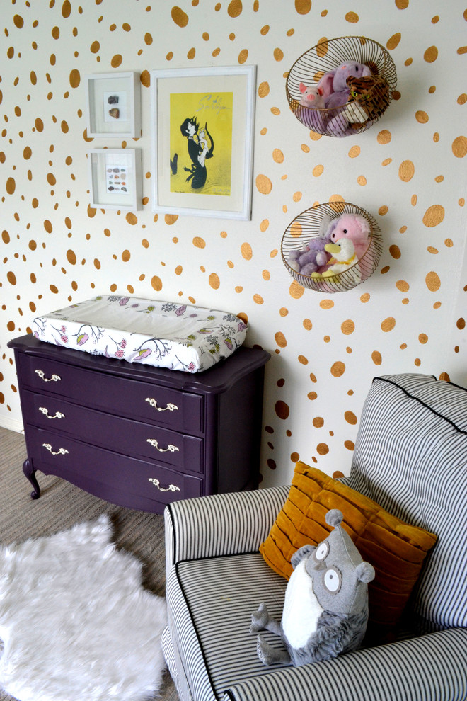Design ideas for an eclectic nursery in Houston.