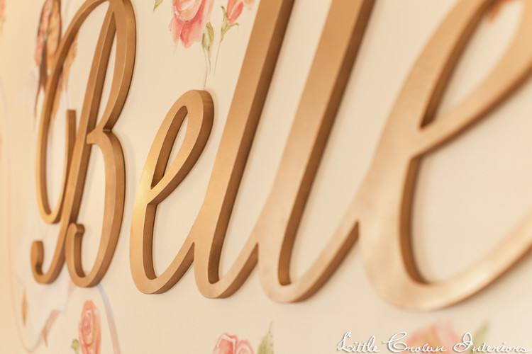 Metallic Gold Nursery Wall Letters Eclectic Nursery Los Angeles By Little Crown Interiors Houzz