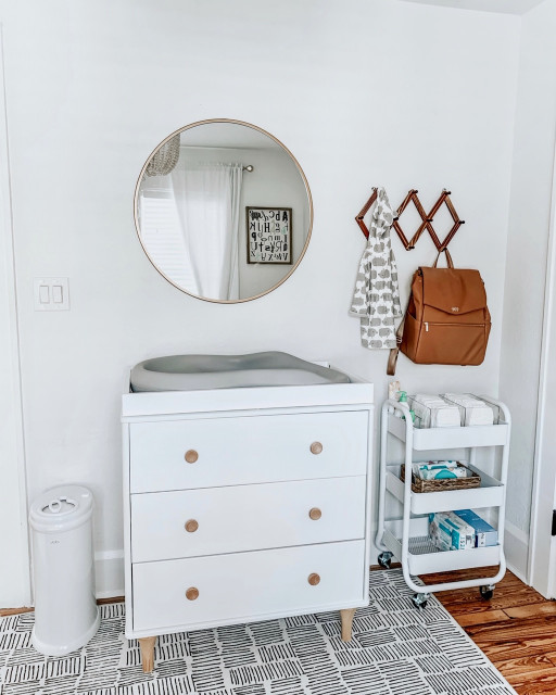 Midcentury modern baby boy nursery interior Midcentury Nursery