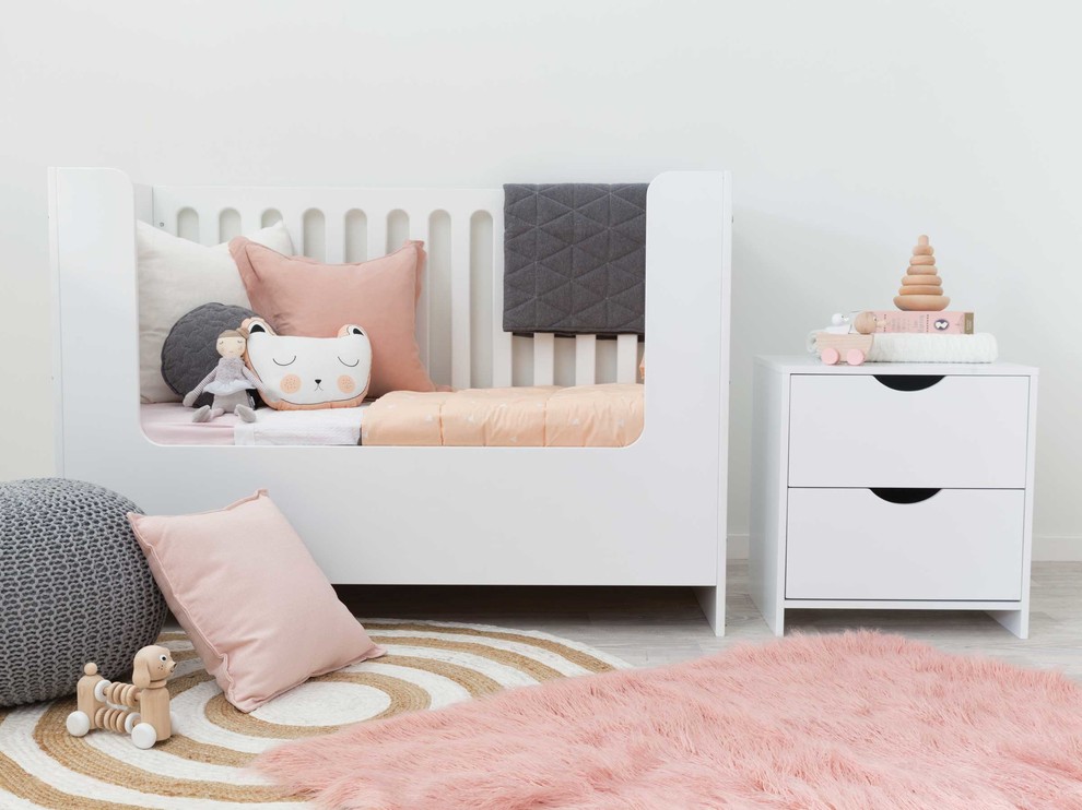 Mocka Amalfi Cot Toddler Bed Conversion Contemporary Nursery