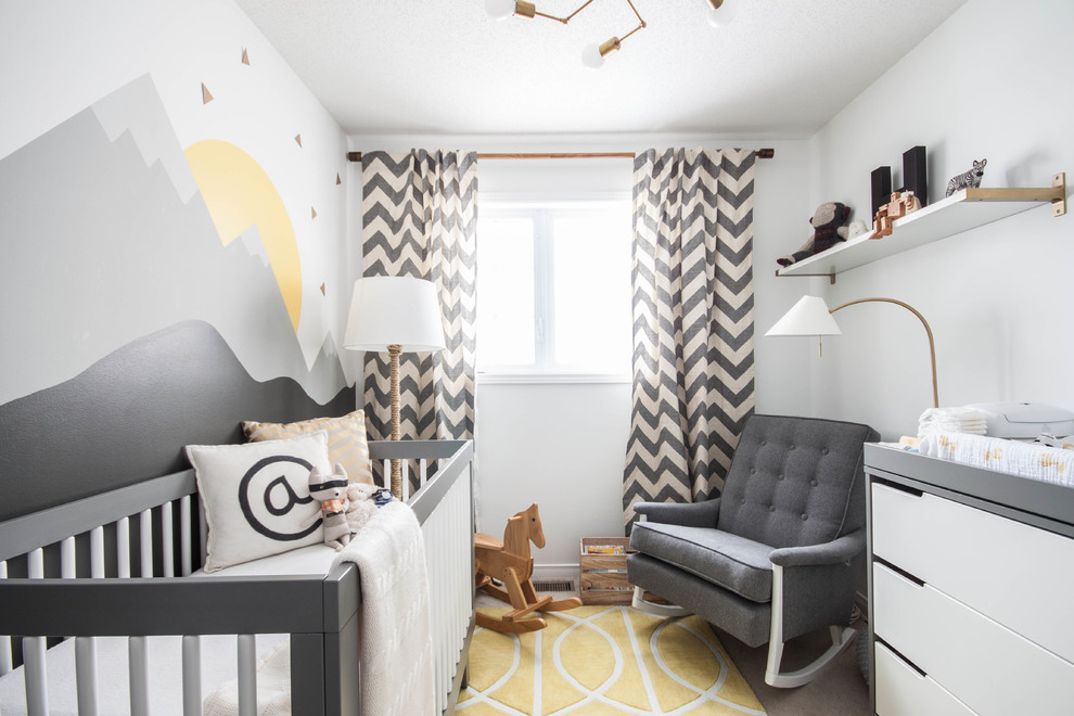 オタワにあるお手頃価格の小さなトランジショナルスタイルのおしゃれな赤ちゃん部屋の写真