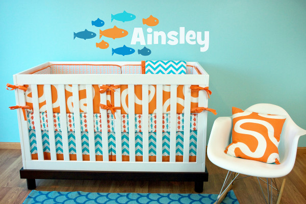 Inspiration pour une chambre de bébé minimaliste.