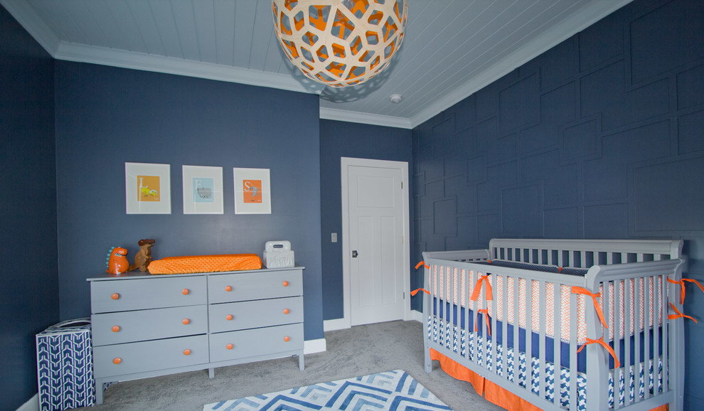 Свежая идея для дизайна: комната для малыша в стиле фьюжн - отличное фото интерьера