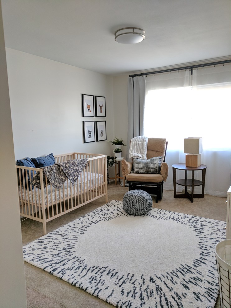 Inspiration for a modern nursery remodel in Los Angeles