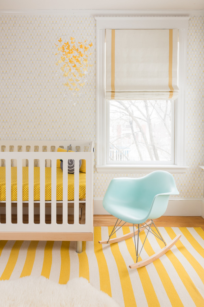 ボストンにあるコンテンポラリースタイルのおしゃれな赤ちゃん部屋の写真