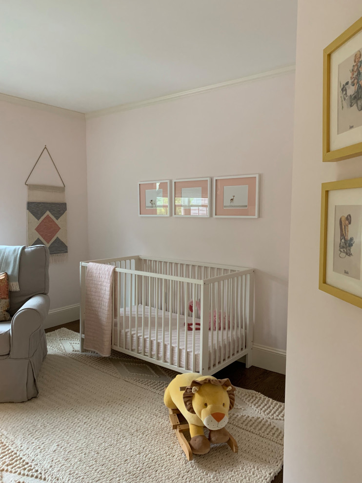 Inspiration for a transitional nursery remodel in Boston