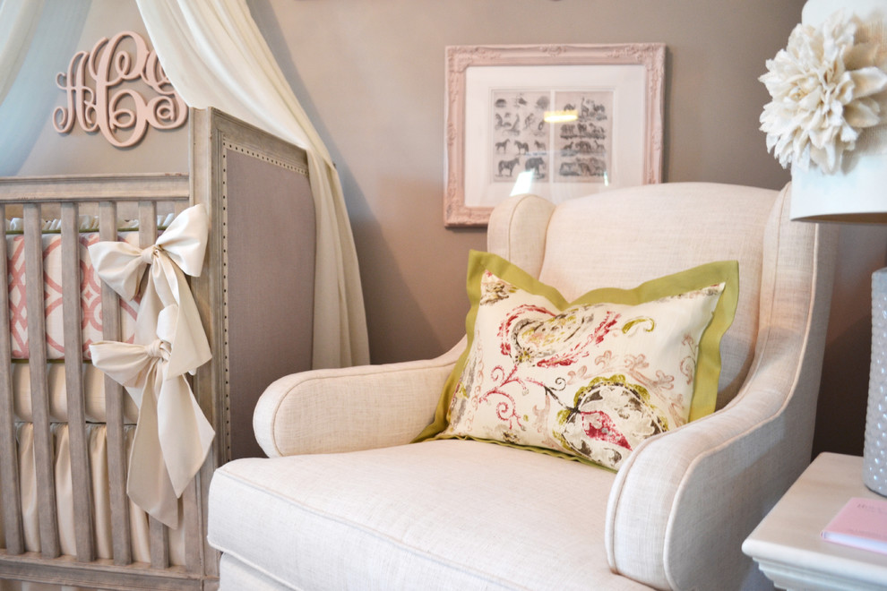 Inspiration for a transitional nursery remodel in Atlanta