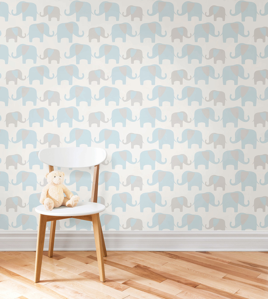 Trendy nursery photo in Boston