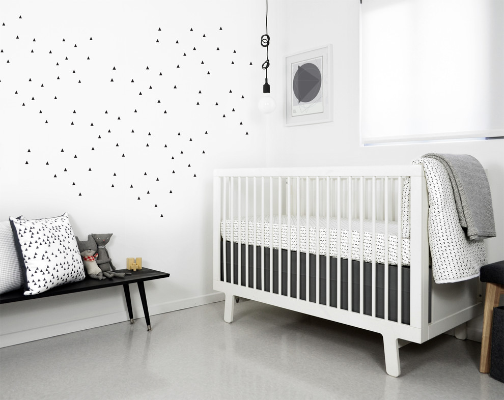 Ispirazione per una cameretta per neonati minimalista