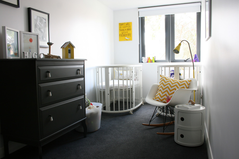 Nursery - small modern gender-neutral nursery idea in Sydney
