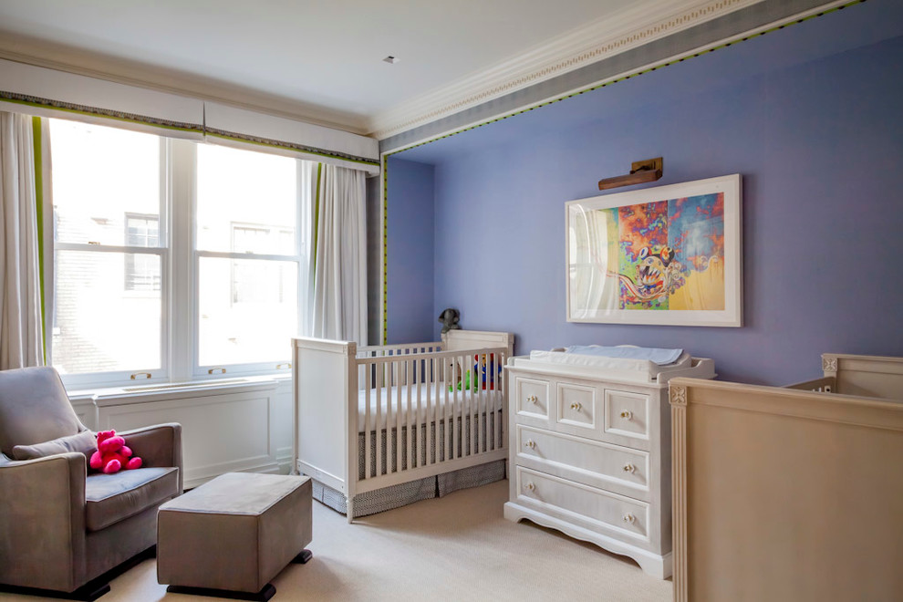 Inspiration for a contemporary nursery in New York.