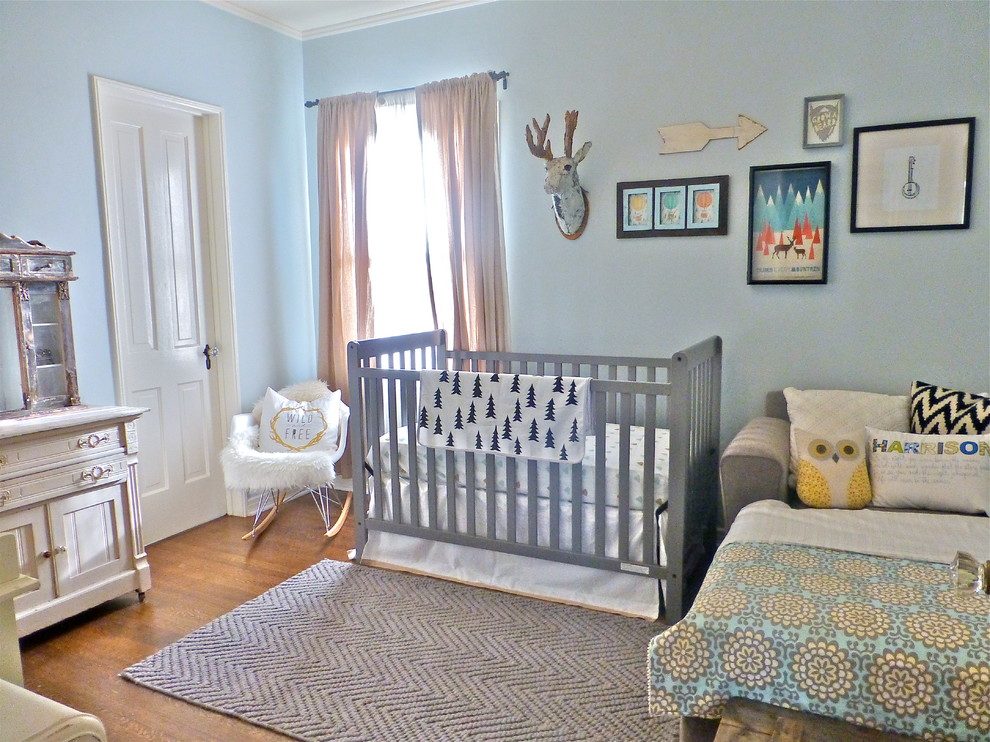 Example of an eclectic nursery design in Los Angeles