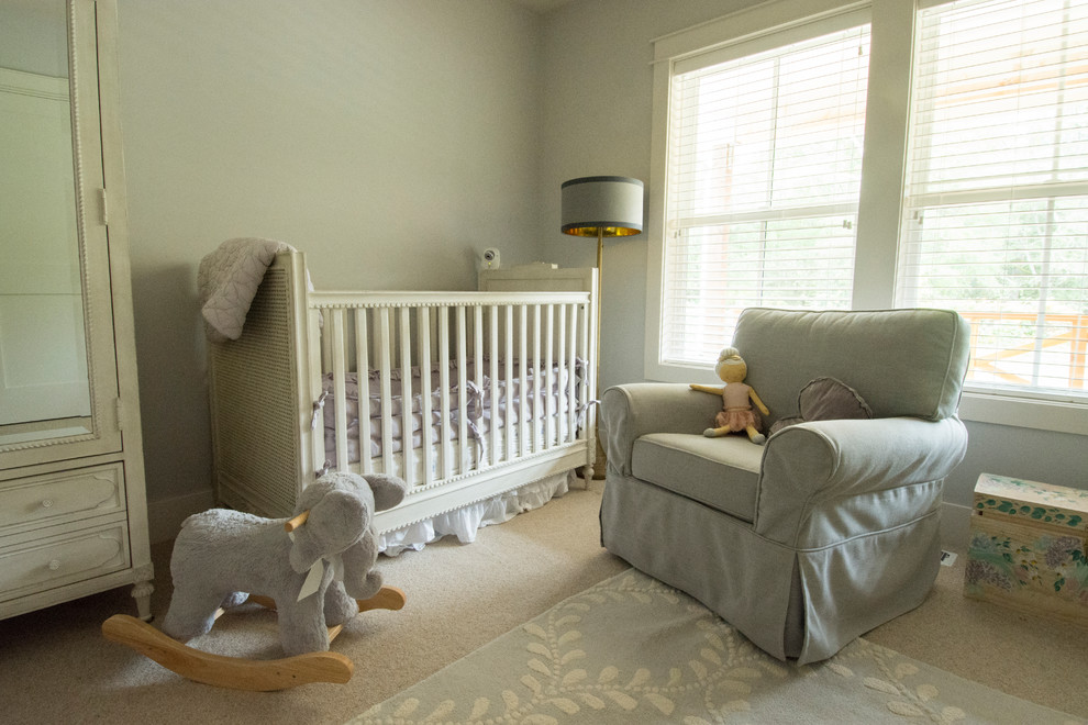 Свежая идея для дизайна: комната для малыша в стиле кантри - отличное фото интерьера