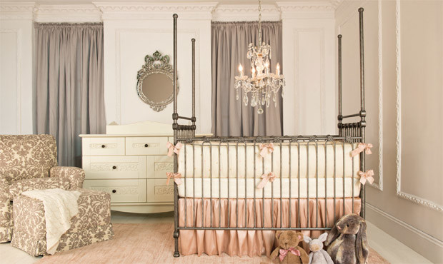 Design ideas for a contemporary nursery for girls in Baltimore.