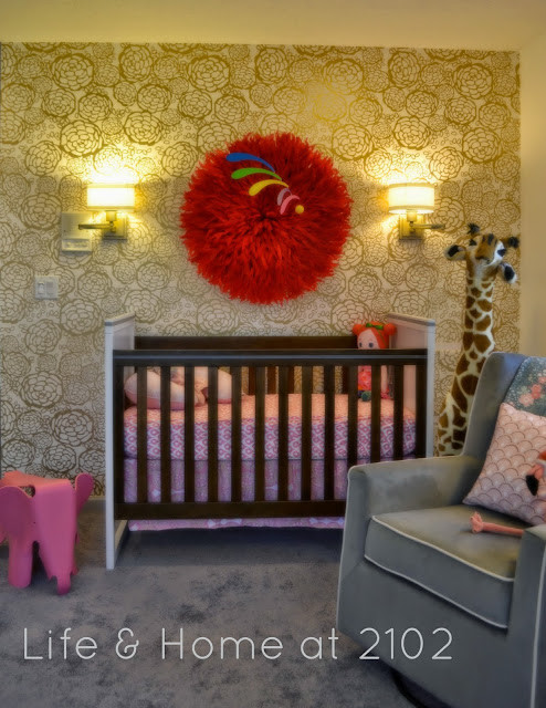 Пример оригинального дизайна: комната для малыша в стиле фьюжн