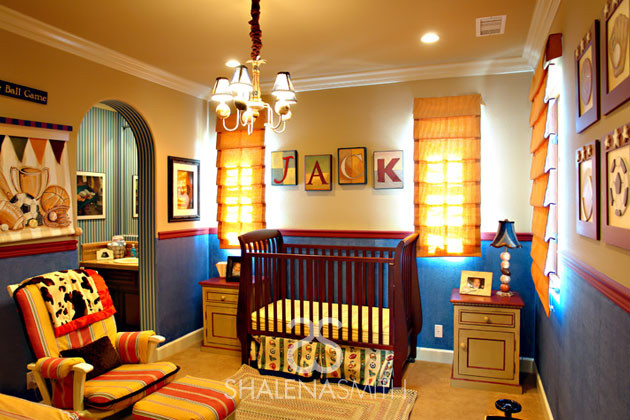 Example of a trendy nursery design in Orange County