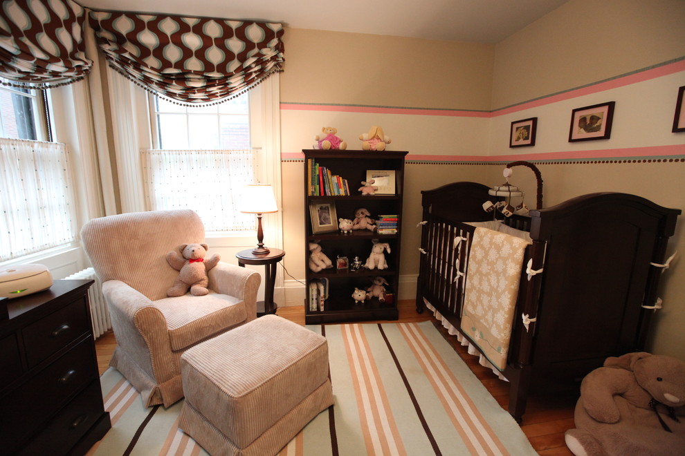 Twins' Nursery Contemporary Nursery Boston by Remy Stressenger