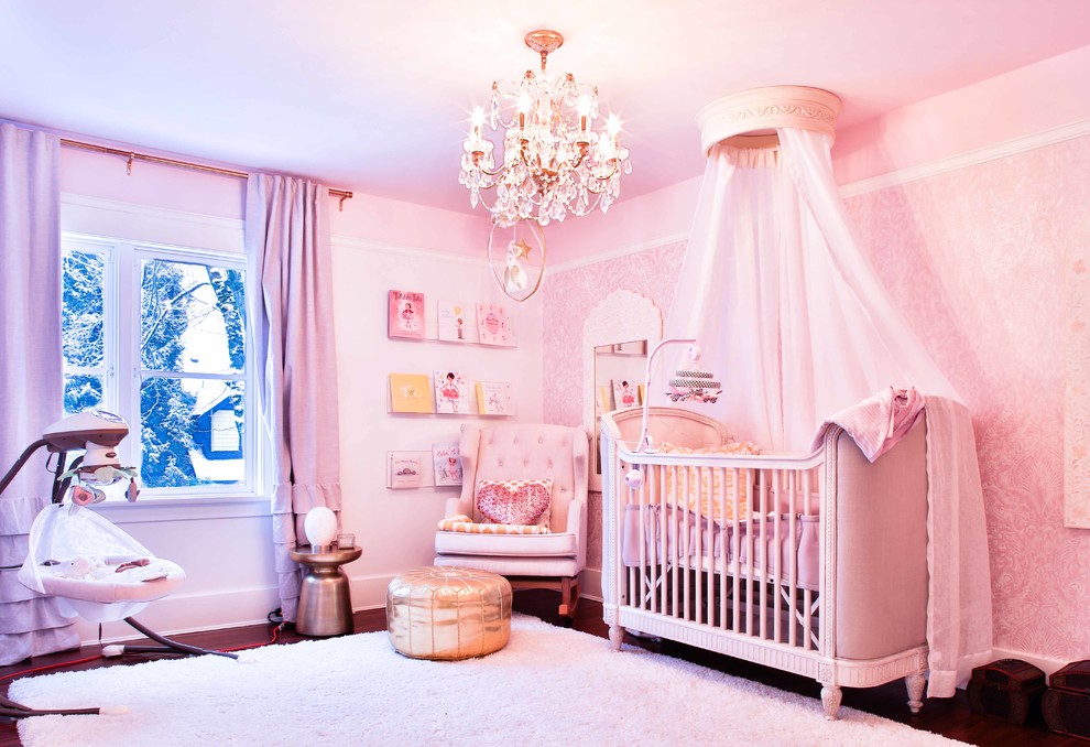 Design ideas for a traditional nursery in Vancouver.