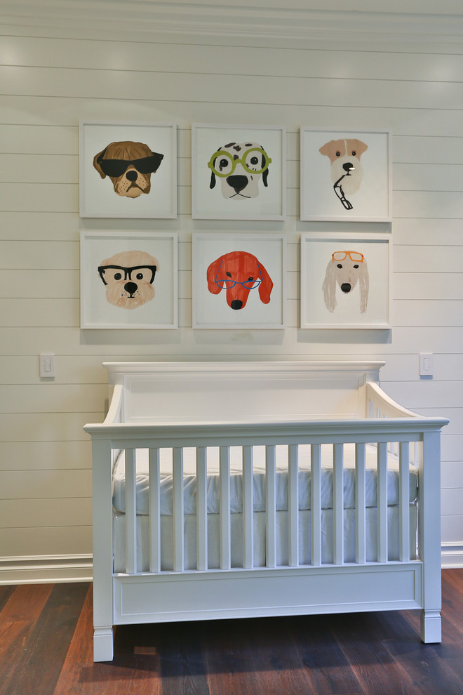 Example of a transitional nursery design in Los Angeles