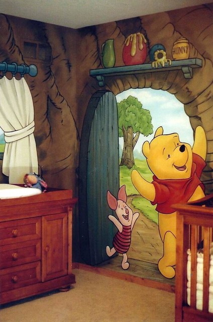 Winnie The Pooh Murals in a Nursery by Tom Taylor of Mural Art LLC ...