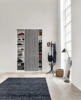 Smart Wardrobe with Ice Wood Sliding Doors - Scandinavian - Wardrobe -  Copenhagen - by Kvik Denmark | Houzz IE