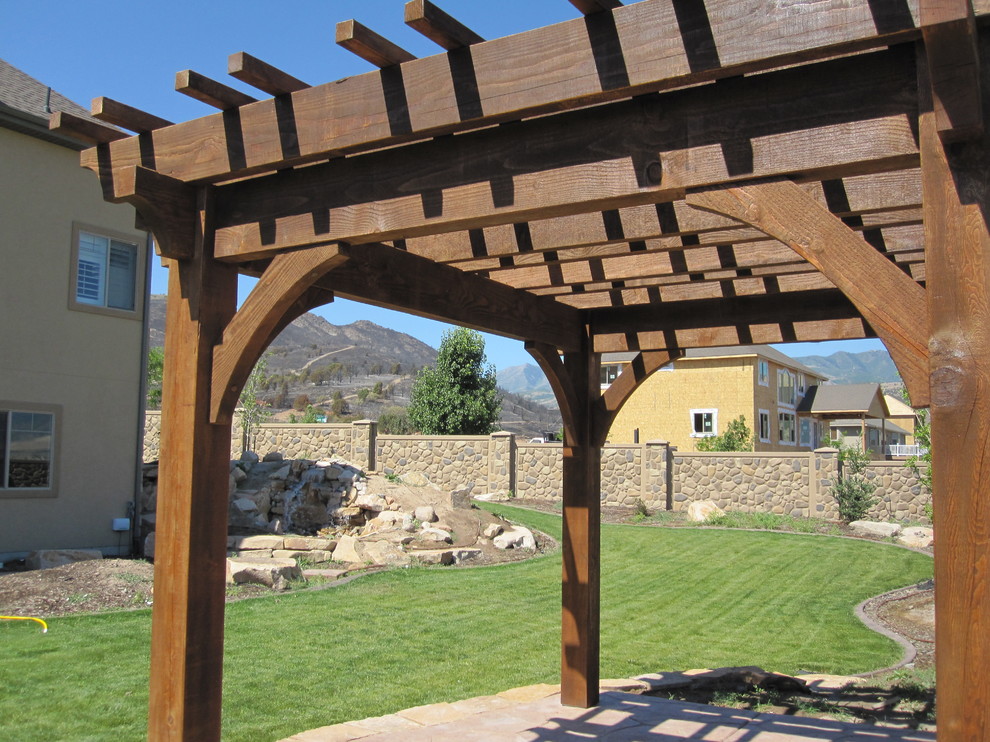 12' x 14' Oversize DIY Timber Frame Pergola - Craftsman - Patio - by ...
