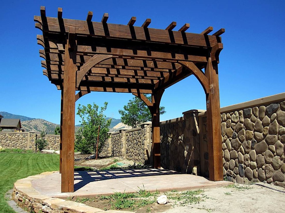 12' x 14' Oversize DIY Timber Frame Pergola - Craftsman - Patio - by ...