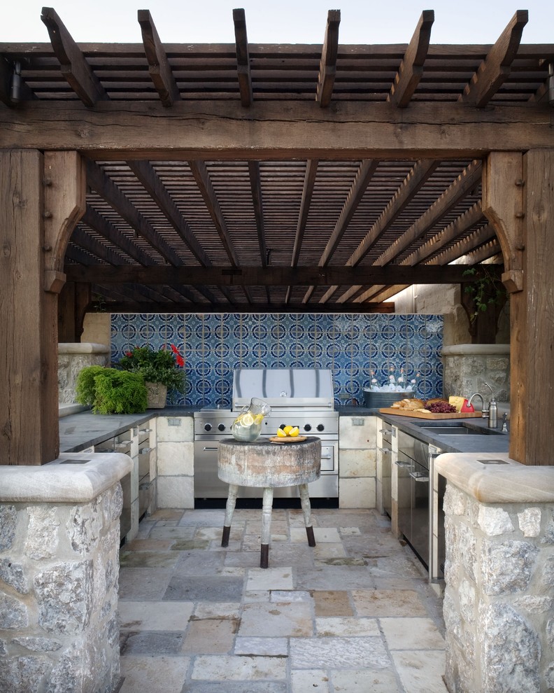 Inspiration for a mediterranean patio remodel in Wichita