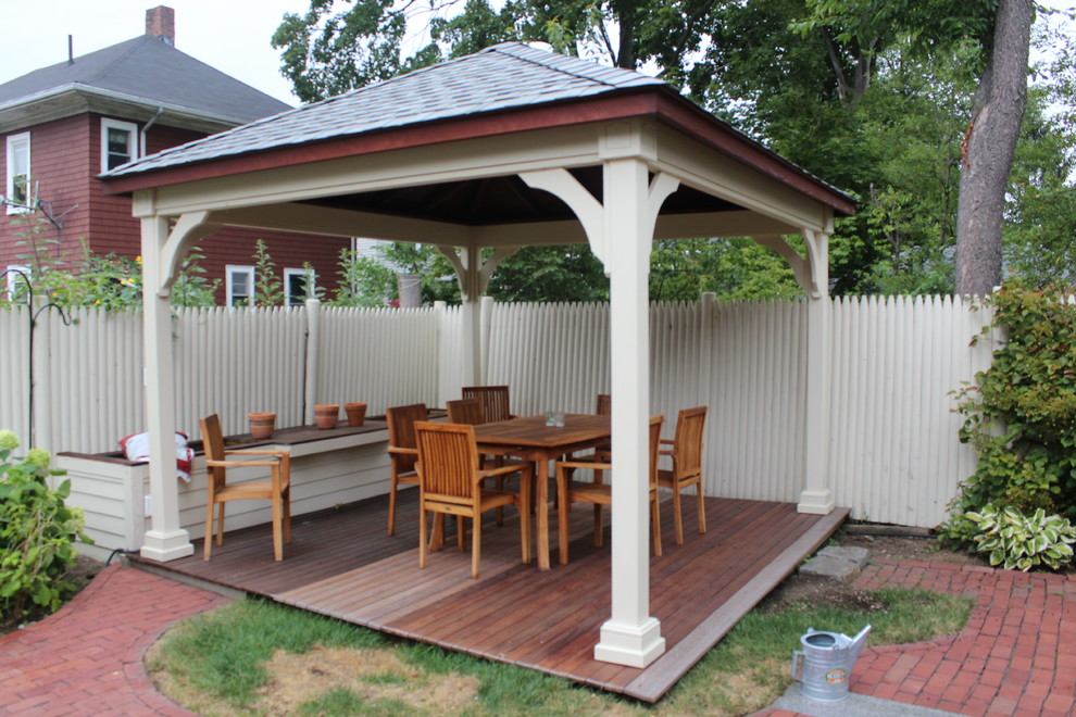 12x12 Pavilion Built in Quincy MA Transitional Patio Boston by