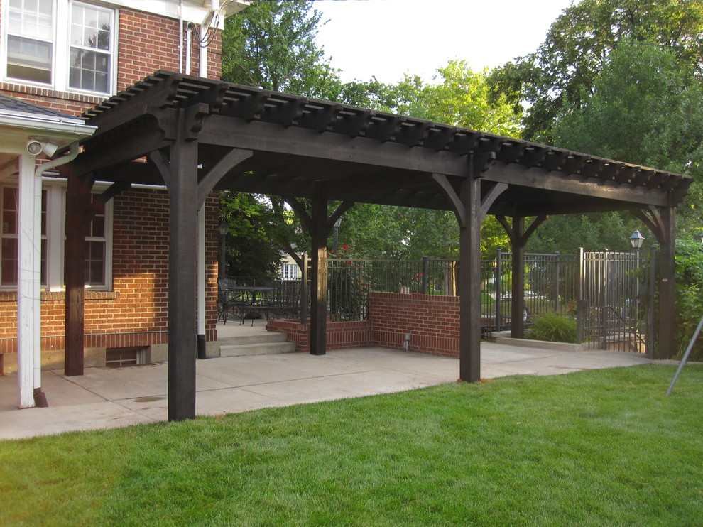 14 Black Elegant Timber Frame Arbors, Awnings & Pergolas Midcentury