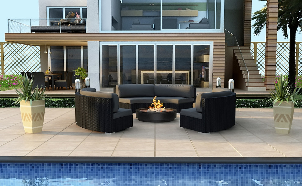 3Pc Urbana Eclipse Outdoor Sectional Set by Harmonia Living