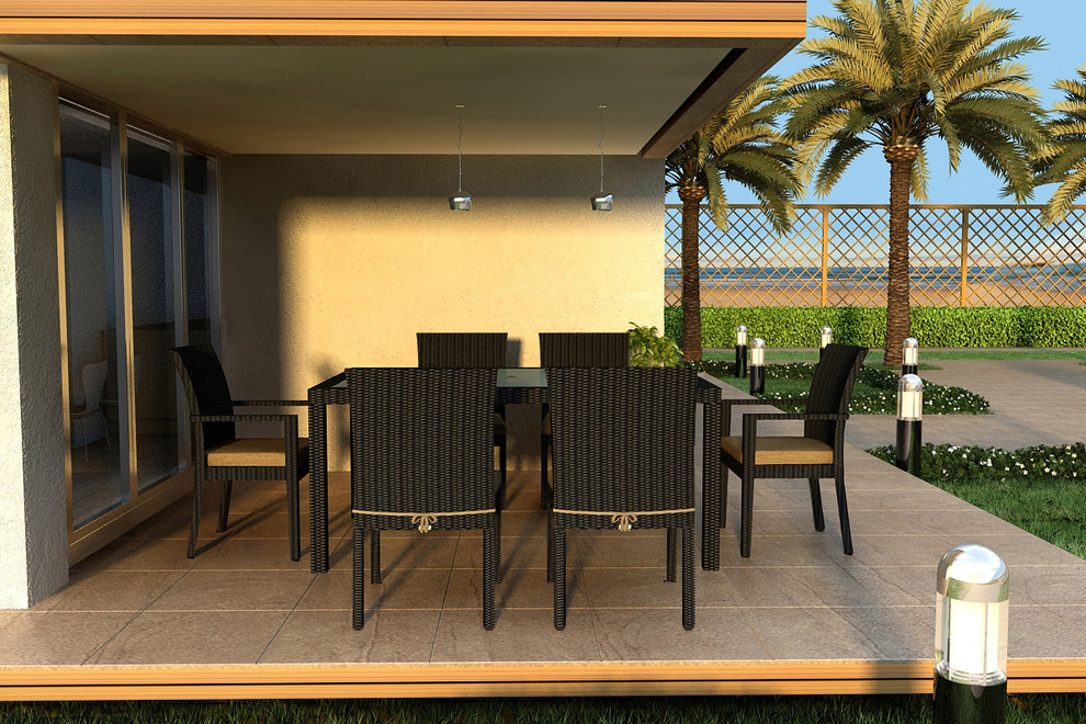 7Pc Urbana Dining Set by Harmonia Living Modern Patio San Diego