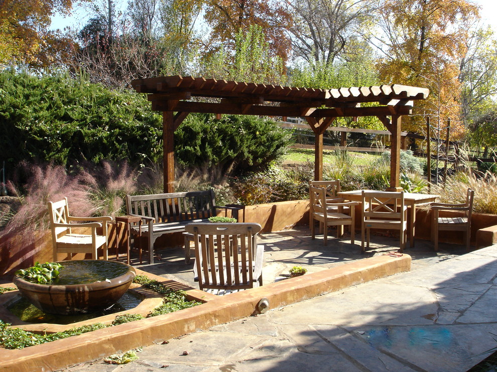 A Front Patio Rustic Patio Sacramento by Littlepage Landscape
