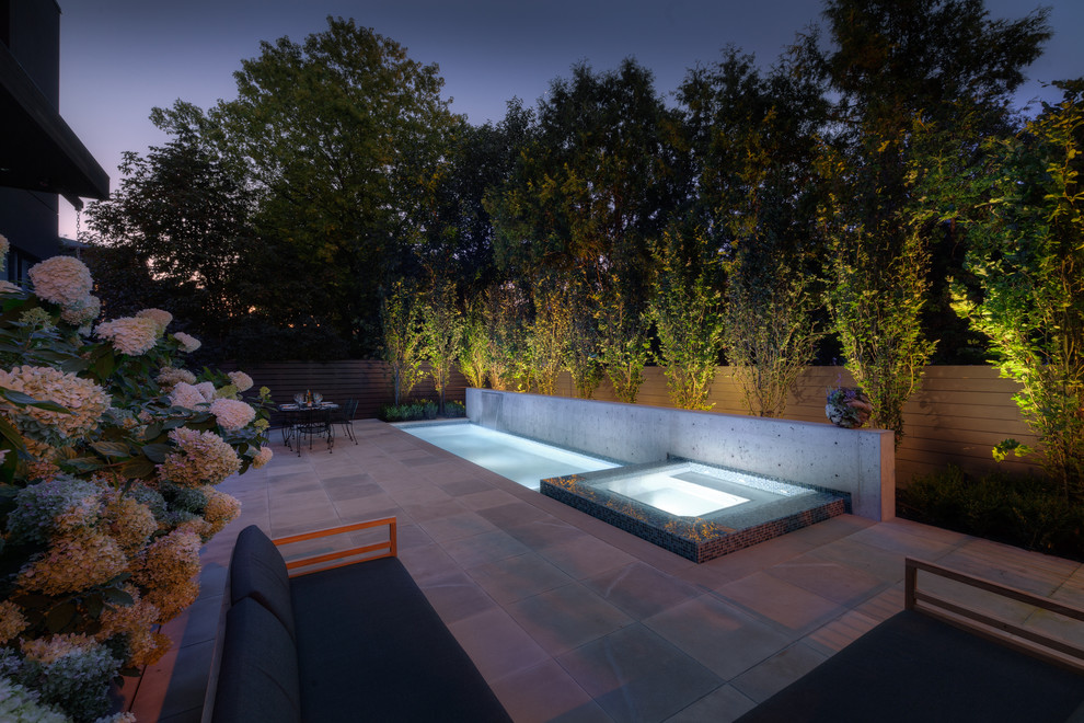 A "Quick Dip" Custom Concrete Pool & Spa Modern Patio Toronto