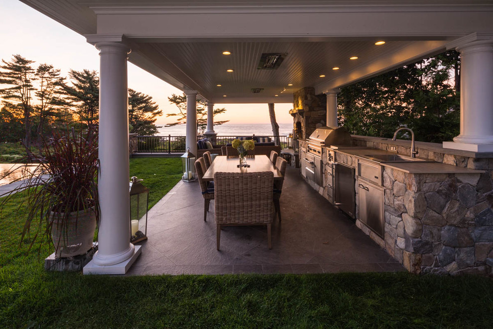 Agamenticus Pool Project Traditional Patio Portland Maine by Robert Reed Associates, Inc