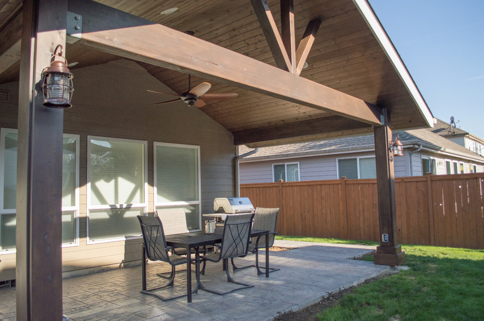Albany Gable Patio Cover with small Hipped cover - Traditional - Patio