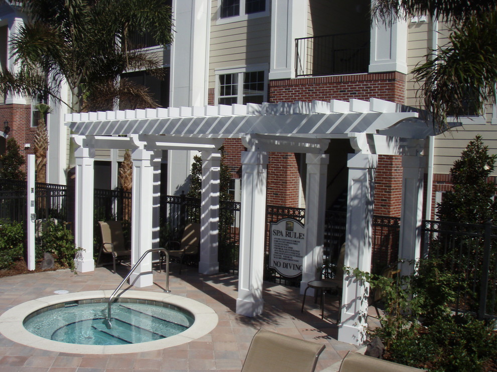 Aluminum Pergola with HB&G Column Wraps Traditional Patio Orlando