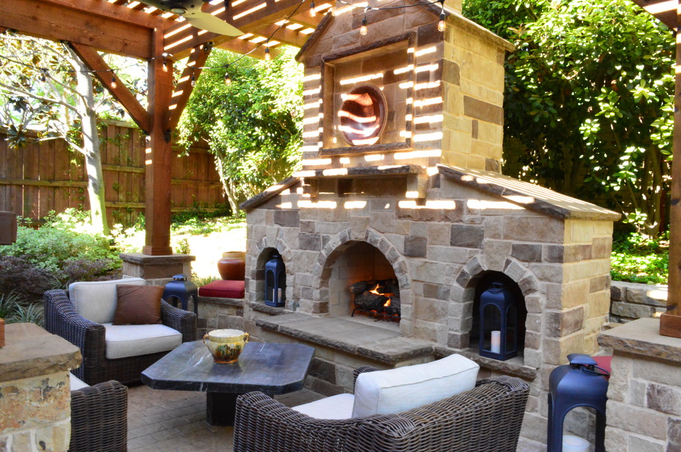 Amazing Outdoor Fireplace & Pergola Addition in Irving, TX (Las Colinas