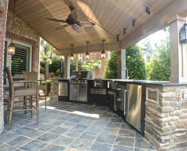 Amazing Outdoor Kitchen on Lake Auman, West End, NC Traditional