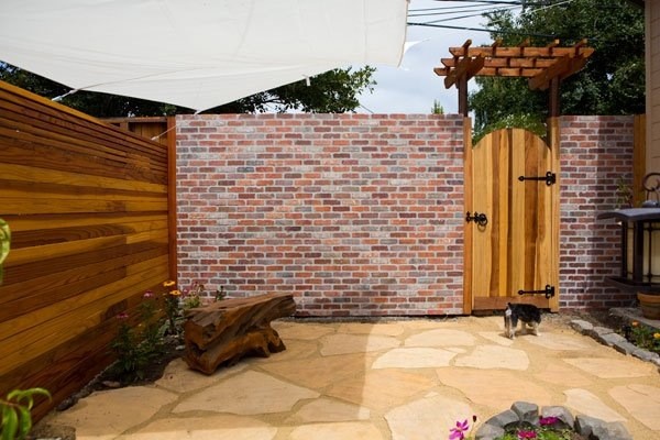 Design ideas for a small contemporary back patio in San Francisco with a vegetable patch.