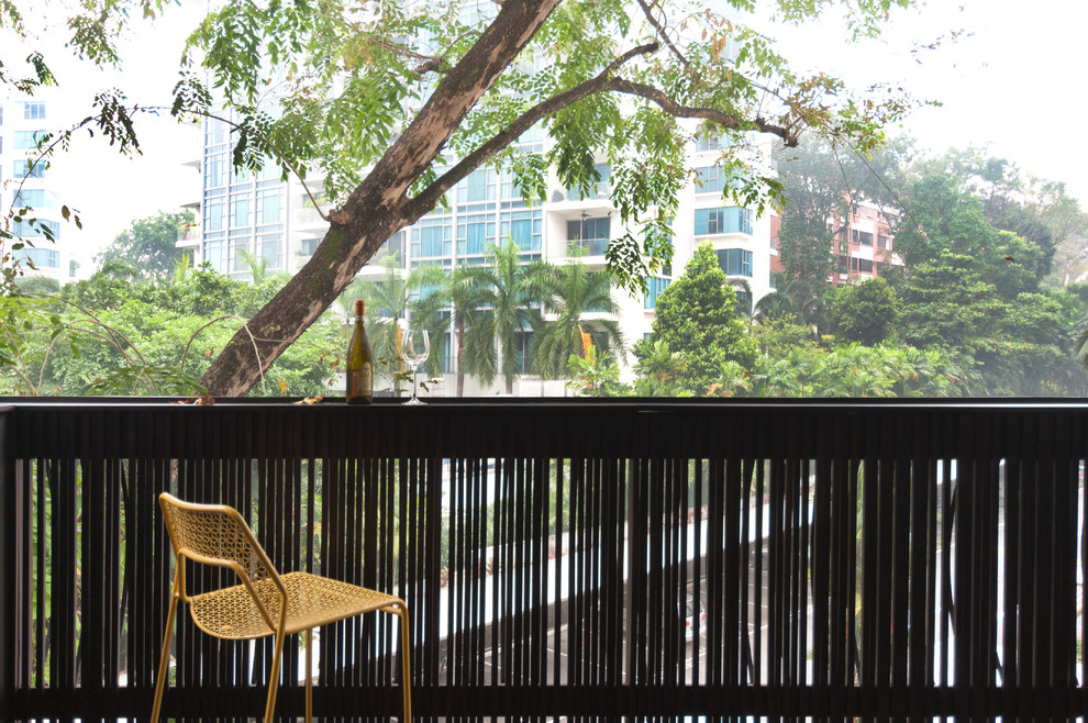 シンガポールにあるコンテンポラリースタイルのおしゃれなテラス・中庭の写真