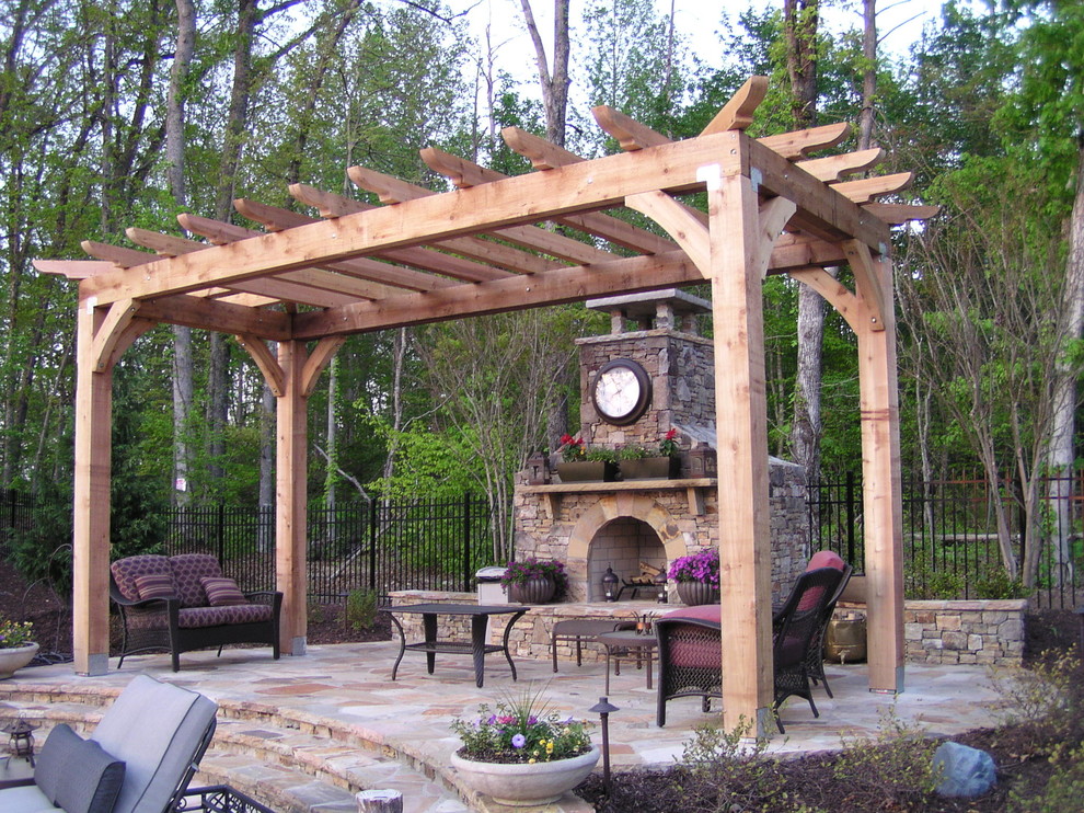 Arbors, Pergolas, Gazebos, and Screened Porches Rustic Patio