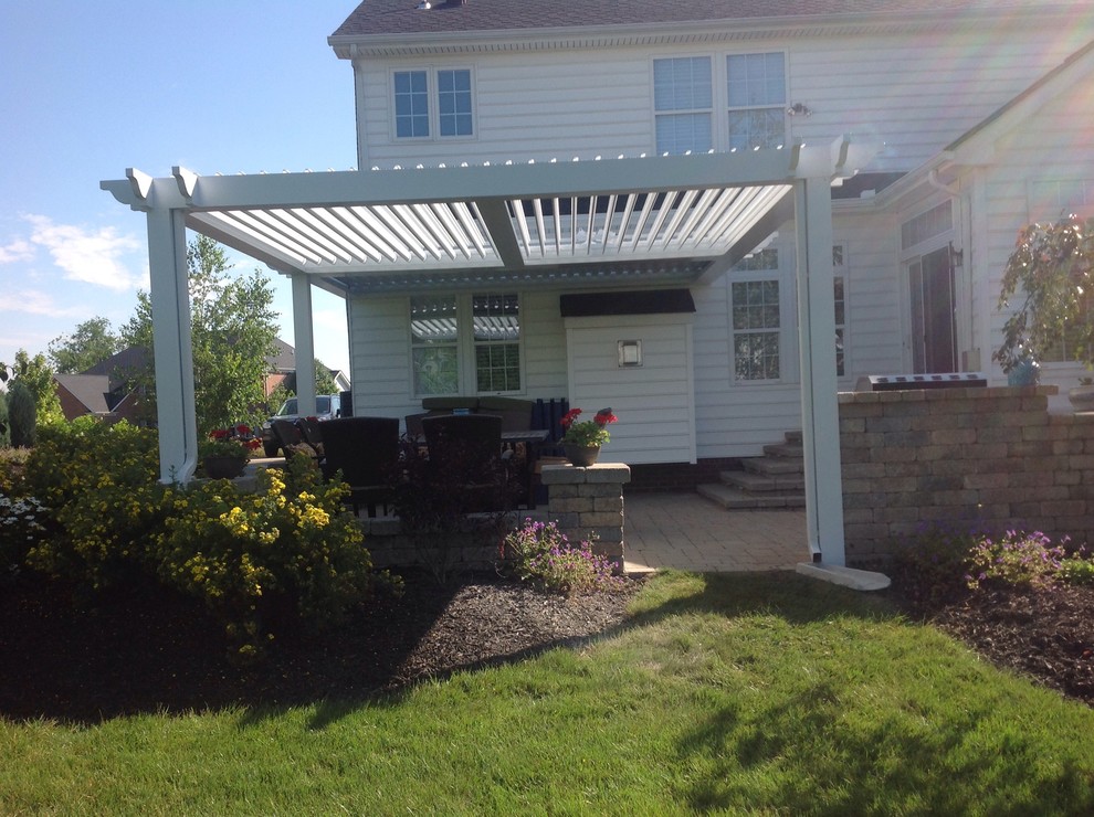 Arcadia Louvered Roof variety of installation types Contemporary Patio Other by