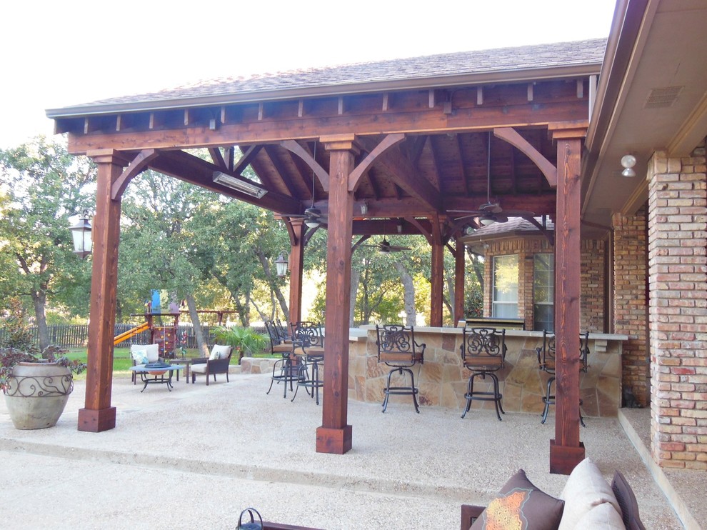 Argyle Back Yard Renovation Final Photos Patio Dallas by mrZ