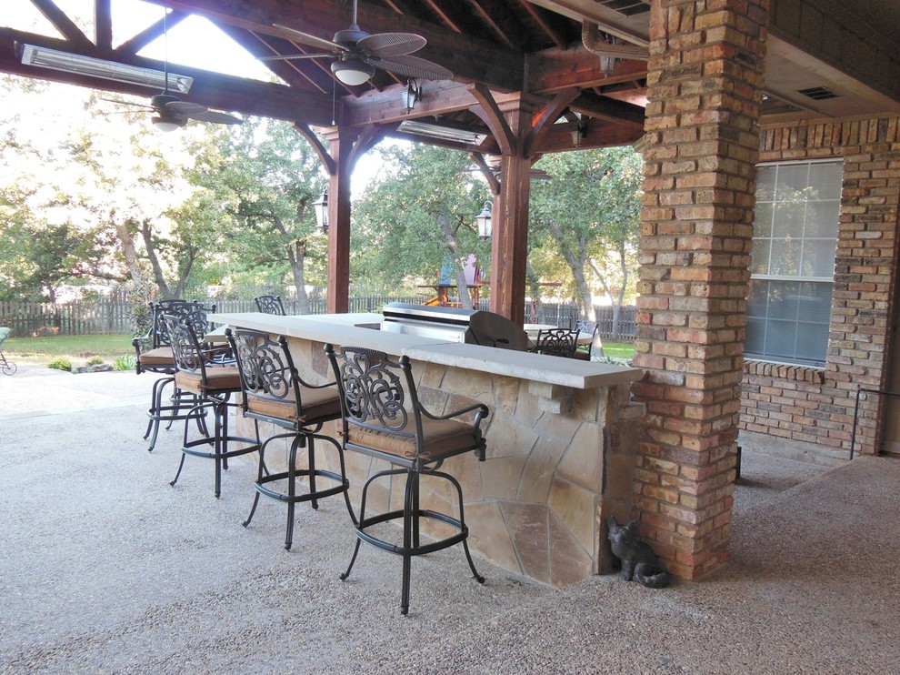 Argyle Back Yard Renovation Final Photos Patio Dallas by mrZ