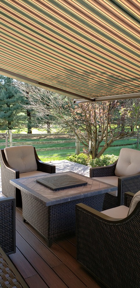 Aristocrat Manor Retractable Awning Installed Over Patio - Traditional ...